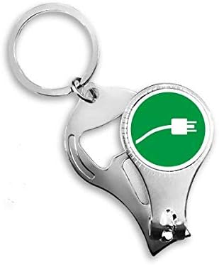 Zeleni utikač kabel za punjenje kabela uzorak za nokat za nokat za nokat otvora za otvarač za bočicu za bočicu