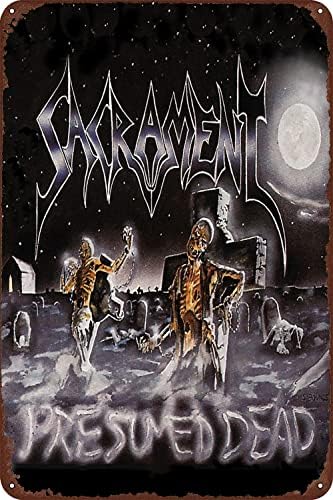 Pretpostavljeni mrtvi 2021 Remaster Sacrament Charon Collective 12x8 -inčni metalni znakovi glazbeni album - Rock the Walls with Music