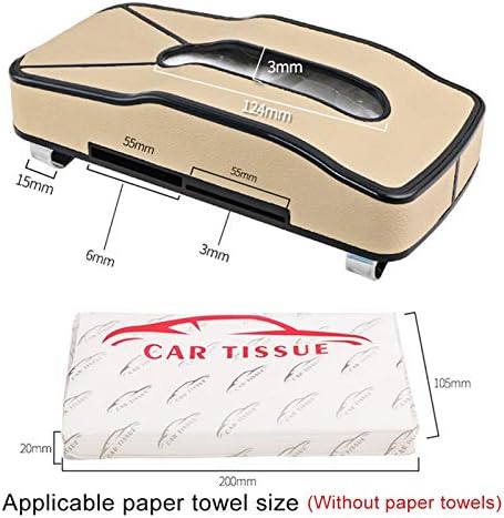 Veliko područje deranfu Multi-Funkcionalni automobil za viseće PU kožna kutija ručnika s utora za karticu.