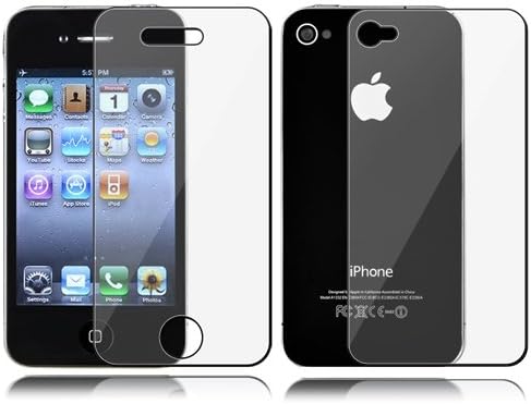 GTMax Clear prednji i stražnji zaštitni štitnik štitnika za čišćenje krpom za Apple iPhone 4 4G 16GB / 32GB 4. generacija