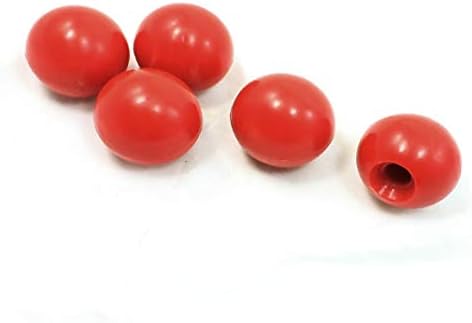 Novi LON0167 5 x crvene plastične kuglice 38 mm x 12 mm za ručice za strojne alatne ručice džojstike (5 x rote Kunststoffkugelknöpfe