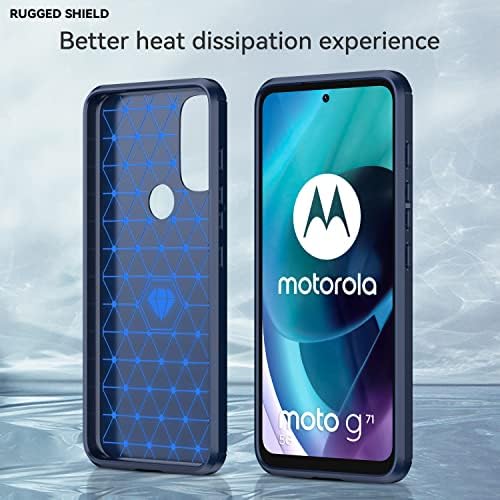 Asuwish futrola za telefon za Motorola Moto G71 5G s kaljenim staklenim zaštitničkim poklopcem i priborom za stanične pribor Silikonski