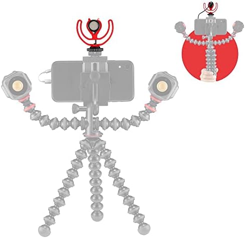 Joby Wavo Mobile Compact On-Camera Microphone s Rycote Shock Mountama, vjetrobranskim staklom Deadcat za pametni telefon, kamkorder,
