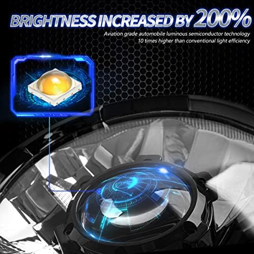 7-inčni led lampe Galaxyman Infinity Night Light Effects, okrugla fara sa DRL / blizu / daleko svjetlo, kompatibilna sa Jeep Wrangler