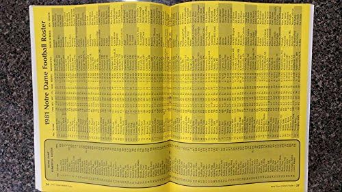 Notre Dame Football 1981 Vintage Media Guide J42612