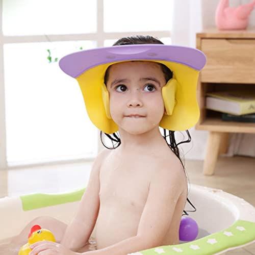 ToddMomy dječja tuš kapica 1pc zaštitni šešir sigurna ljubičasta kupka Djeca za kupanje za kupanje dupina pranje silikonskog dječje