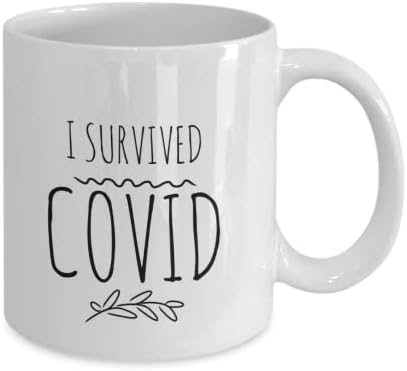 Preživio sam Coid šalice, za suradnika i obitelj, šalicu čaja ili kave, bijelo, 11oz