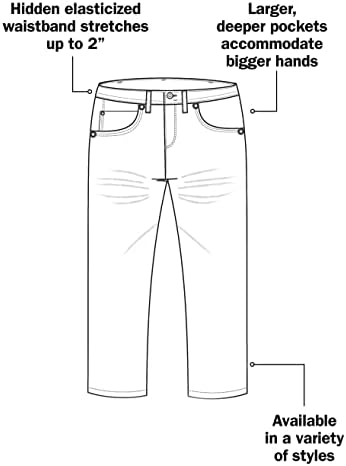 Oak Hill by DXL muške velike i visoke lanene hlače za laneno-mješavinu | Ravna prednja strana s elastičnim pojasom i zatvaranjem izvlačenja