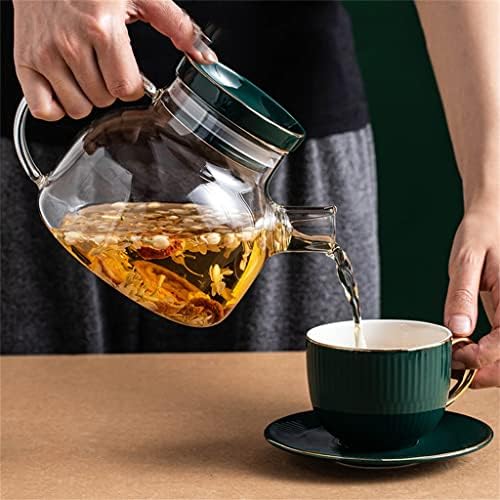 Yxbdn keramički čaj u europskom stilu Set Home Engleski voćni popodnevni čajni čajnik set za grijanje čaša za grijanje čaša