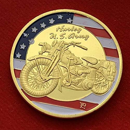 Američki motocikl s petokrakom zvjezdica zvjezdanih kolekcija kovanica dar sretni novčić