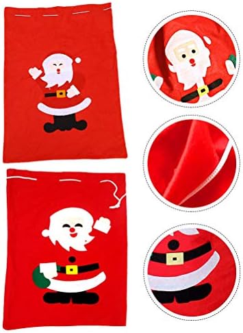 2pcs božićne netkane torbe za pohranu kreativne poklon vrećice za vezanje vrećice za slatkiše