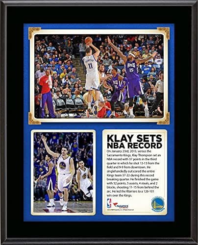 Klay Thompson Golden State Warriors 37 bodova u četvrtini 10 '' x 13 '' Sublimirani plak - NBA plaketi i kolaže