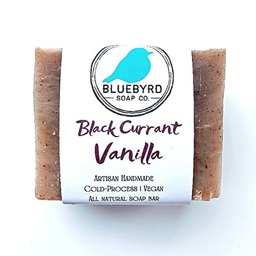 BLUEBYRD Soap Co. Šipka sapuna od vanilije od crnog ribiza / hidratantna pločica za čišćenje, sapun za lice i tijelo za nježnu kožu
