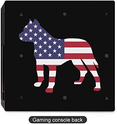 Patriotska Pitbull američka zastava Smiješna naljepnica zaštitnik kože Potpuni print Slim naljepnice za naljepnice za PS-4 Slim/PS-4