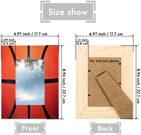 Tropicallife sportska košarka 4x6 okvir za slike drveni okviri za fotografije za stolni prikaz zaslon ukrasni okvir za slike, odgovara