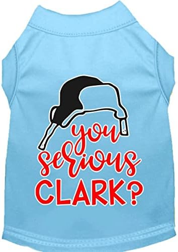 Ozbiljno ste Clark? Screen print košulja za pseće bebe plava Med