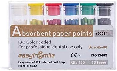 1 kutija upijajućeg papira za endodontske vrhove 02/04/06 za zubnu endosterilizaciju mješovitih veličina