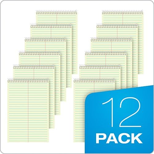 Vrhovi Steno Books, 6 x 9, Gregg pravilo, zeleni papir za nijanse, 80 listova, 12 pakiranja