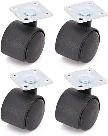 Kotačići 4pcs/set crne okretne pločice kotača 30 mm najlonske kolica stola za zamjenu hardvera kotača za indu sirilni namještaj