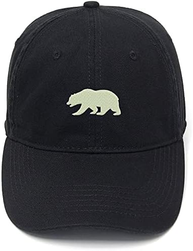 Lyprerazy muški bejzbol kapica medvjed kalifornijskog veznog šešira pamučni izvezeni casual bejzbol kape