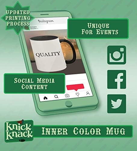 Knick Knack Pokloni praetorium - 11oz hashtag keramička ručka u boji i unutarva šalica šalice kave, crna