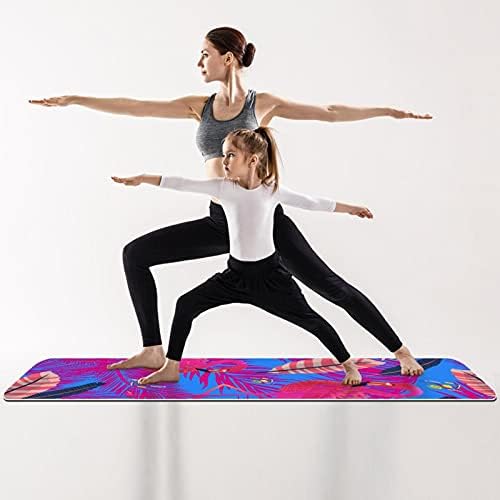 Sve namjena Yoga Mat Exect & Workice Mat za jogu, Vintage Feather Fox
