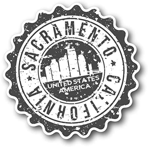 Sacramento City California USA State Vintage Grunge vinil naljepnica naljepnica naljepnica naljepnica
