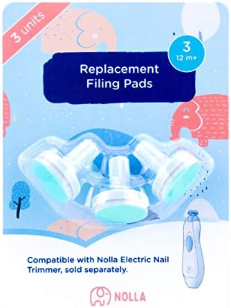 Nolla Electric Trimer za nokte Zamjenska glava - Električna datoteka za bebe za nokte i električni jastučići za punjenje noktiju za