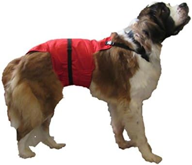 Dugi omot za pelene za pse za pse s produžnim kabelom, dizajniran za težinu od 160 do 200 funti, ab-veliki, crveni