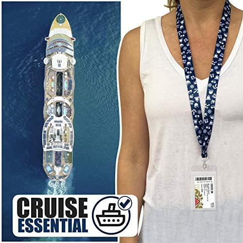 Cruise Shopyard [2 -Pack] vrpci s držačem ID -a za Ključne kartice za krstarenje - Osnove i moraju imati dodatke Cruise