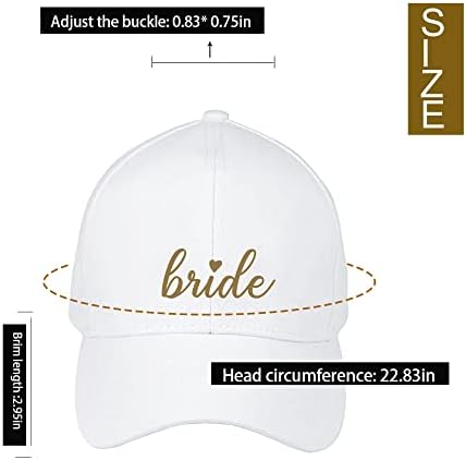 PartyGifts & Beyond BrideMaids Baseball Hat, 6Packs Bachelorette Party Hat, Bride Squad šešir za vjenčani poklon