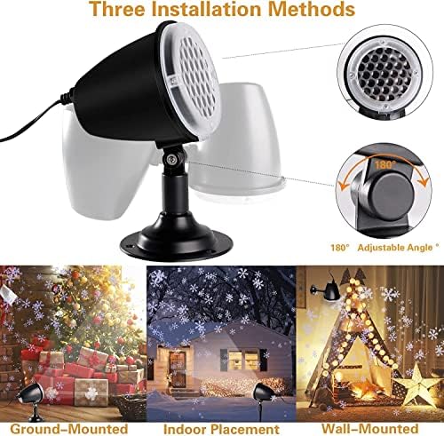 Svjetla za božićni projektor, svjetla snježne pahuljice, svjetla projektora za božićne ukrase, IP65 Vodootporni božićni svjetlosni