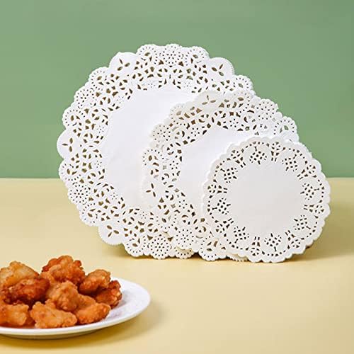 Papirnate salvete različitih veličina-bijele okrugle čipkaste papirnate salvete za torte, deserte, ukrašavanje posuđa, pakiranje od