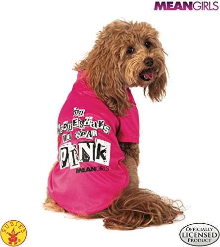 Rube Mean Girls srijedom nosi ružičastu majicu s kostimom za kućne ljubimce, malu