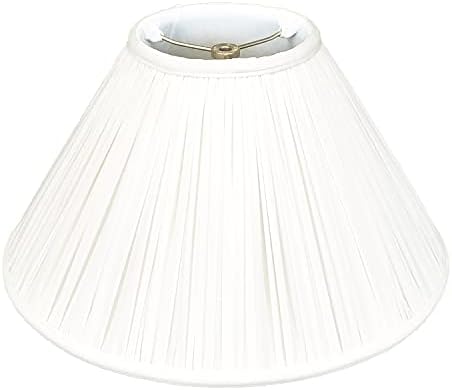 Royal Designs Coolie Empire Okupite Pleat Basic Lamp Shade, White, 6 x 18 x 11,5