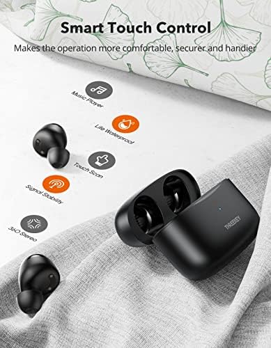 Threy Wireless Bluetooth Earbuds, bežične slušalice s LED zaslonom, kompatibilne s Apple & Android, IPX7 vodootporna stereo slušalica