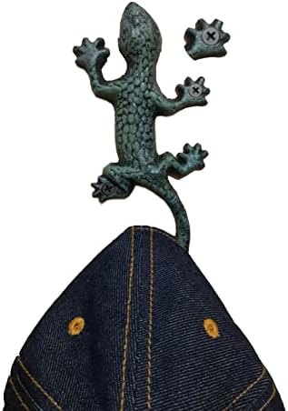 P.C Repelent Gecko Hokalci za vješalice kapute kapute kapute šeširi ručnici Zidne kuke zelene 1pcs