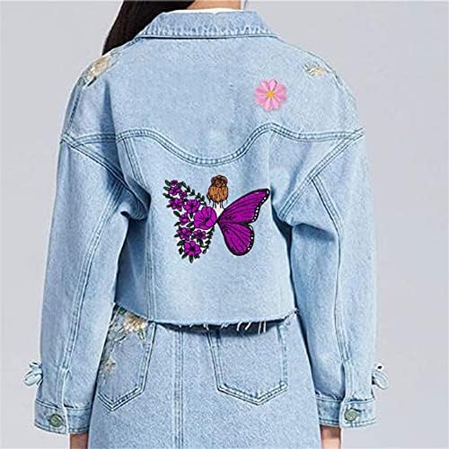 Angel Wings Cvjetovi leptir Iron na flasteri Empoidery Applique zakrpa za umjetničke zanate DIY dekor, traperice, jakne, odjeću, torbe
