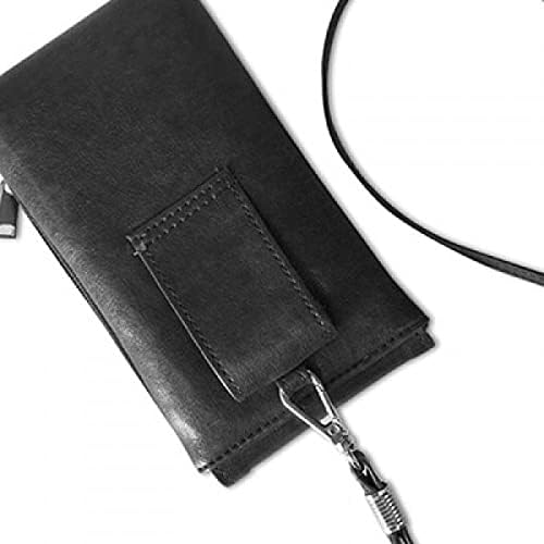 Afrički peritni aboridžinski crni telefon torbica za novčanik Viseti mobilni torba crni džep