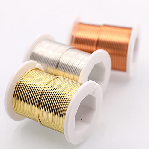 1Peices bakrena žica gola bakrena okrugla žica, promjer žice 0,3 mm, oko 32 metra, za korištenje za rukotvorine, itd.