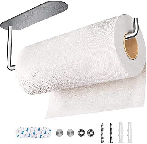 Ehowdin držač papirnog ručnika ispod ormara - bušenje ili ljepljivi papirnati držač ručnika Zidni nosač za kuhinju, kupaonicu, RV nehrđajući