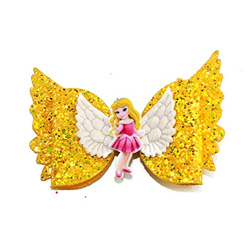 15pcs 4-inčne crtane princeze za djevojčice s krilima mašne za kosu s kopčama butik ukosnice Kožni dječji pokloni pribor za kosu