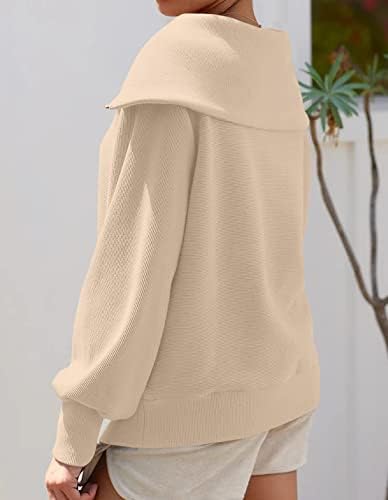 Ženske pola dukseva za pulover s patentnim zatvaračem Preveliki hoodie četvrt ZIP ZIP Twebint za tinejdžerke Fall Y2K odjeća