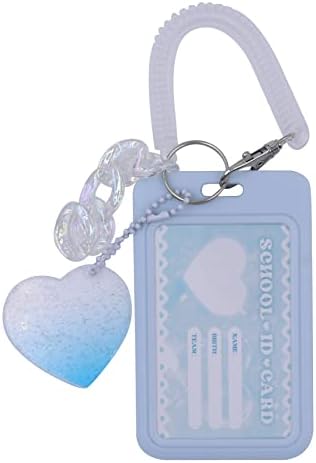 Za žene i djevojke akrilni prozirni držač foto kartice za žene, zaštitni poklopac za kreditne kartice s privjeskom za ključeve