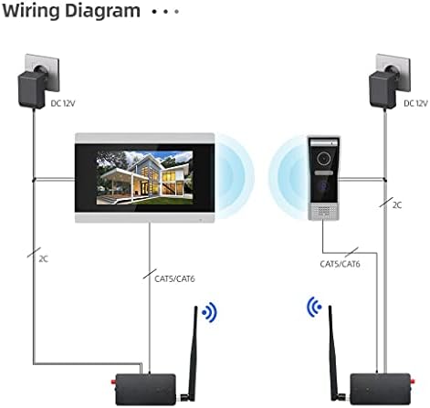 7-inčni zaslon osjetljiv na dodir za vilu s mini prijemnikom, podrška za daljinsko otključavanje telefona