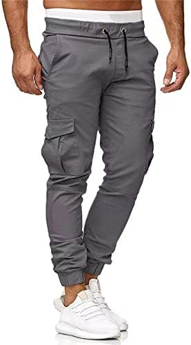 Remelon casual hlače muškarci modni elastični struk joggers carine hlače s džepovima trenirke