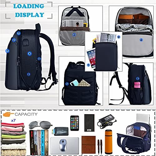 Tanak i proširiv ruksak za prijenosno računalo od 15 do 15,6 do 16 inča, torba za prijenosno računalo protiv krađe za poslovna putovanja