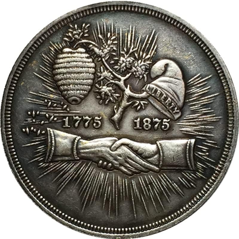 1875. Američki komemorativni novčići kovanice bakar srebro zreli antikni srebrni novčići Strani komemorativni kovanice kovanice zanate