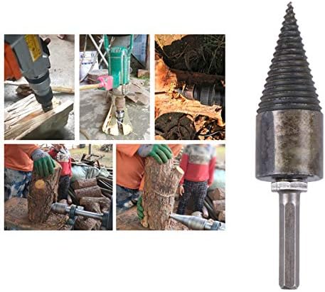 KORAK BIT BIT- Teška drva za ogrjev za ogrjev Bit Splitter- čelični razdjelnik drva Bit za metal, drvo, plastiku, konus za bušenje