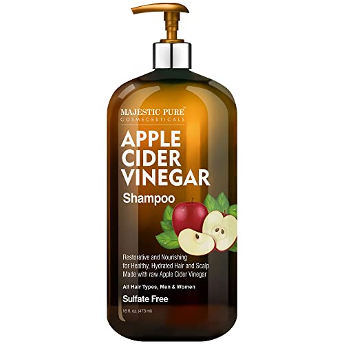 Veličanstveni šampon od čistog jabučnog octa - vraća sjaj i smanjuje svrbež vlasišta, perut i frizz - sulfat bez, za sve tipove kose,